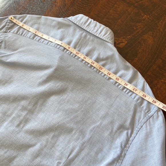 Strellson Sereno Slim-Fit Long-Sleeve Shirt Light Blue Size 17 - Picture 12 of 16